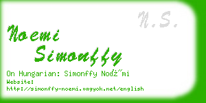 noemi simonffy business card